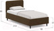 Миниатюра изображения товара Односпальная кровать Moon Family 1253 / MF008452