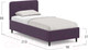 Миниатюра изображения товара Односпальная кровать Moon Family 1253 / MF008462