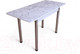 Миниатюра изображения товара Обеденный стол СВД Юнио 100x60 / 054.П15.Х (мрамор карра/хром)
