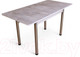 Миниатюра изображения товара Обеденный стол СВД Юнио 100x60 / 054.П16.Х (бетон/хром)