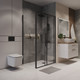 Миниатюра изображения товара Душевой уголок Niagara 140x80x195 NG-84-14AB-A80B-34 (черный матовый/прозрачное стекло)