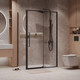 Миниатюра изображения товара Душевой уголок Niagara 120x100x195 NG-85-12AB-A100B-34 (черный матовый/прозрачное стекло)