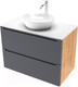 Миниатюра изображения товара Тумба под умывальник ЗОВ Дион 100 / D100LHO0M7015МKV5-KP13W (графит матовый)