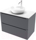 Миниатюра изображения товара Тумба под умывальник ЗОВ Дион 60 / D60LAFM7015MKV5-KP13W (графит матовый)