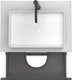 Миниатюра изображения товара Тумба под умывальник ЗОВ Дион 80 / D80LAFM7015MKV5-KP13W (графит матовый)