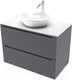 Миниатюра изображения товара Тумба под умывальник ЗОВ Дион 90 / D90LAFM7015MKV5-KP13W (графит матовый)