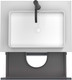 Миниатюра изображения товара Тумба под умывальник ЗОВ Дион 90 / D90LAFM7015MKV5-KP13W (графит матовый)