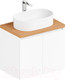 Миниатюра изображения товара Тумба под умывальник ЗОВ Монови 80 / M80LW0LW-HPL38T (туя/белый)