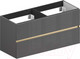 Миниатюра изображения товара Тумба под умывальник ЗОВ Лира 120 / L120MWFMLGVG-KP13W (грифель глянцевый)