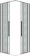 Миниатюра изображения товара Душевой уголок Grossman Galaxy 80x80x195 / 300.K33.01.8080.10.02 (хром/шиншилла стекло)