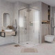 Миниатюра изображения товара Душевой уголок Grossman Galaxy 80x80x195 / 300.K33.01.8080.10.02 (хром/шиншилла стекло)