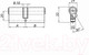Миниатюра изображения товара Цилиндровый механизм замка Palladium ZN 80 (35x45) C ET CP (хром)