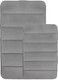 Миниатюра изображения товара Набор ковриков для ванной и туалета Вилина Велюр / 7193 (50x80, 40x60, светло-серый)