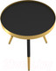 Миниатюра изображения товара Журнальный столик Sheffilton SHT-CT28 МДФ (черный муар/золото/черный металл)