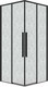 Миниатюра изображения товара Душевая дверь Grossman Galaxy 120x195 / 1/2.K33.01.12.21.02 (черный матовый/шиншилла стекло)