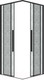 Миниатюра изображения товара Душевой уголок Grossman Galaxy 100x100x195 / 300.K33.01.1010.21.02 (черный матовый/шиншилла стекло)