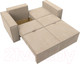 Миниатюра изображения товара Диван Лига Диванов Куба мини / 121871 (велюр бежевый)
