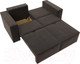 Миниатюра изображения товара Диван Лига Диванов Куба мини / 121874 (велюр коричневый)
