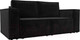 Миниатюра изображения товара Диван Лига Диванов Куба мини / 121876 (велюр черный)