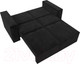 Миниатюра изображения товара Диван Лига Диванов Куба мини / 121876 (велюр черный)