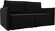 Миниатюра изображения товара Диван Лига Диванов Либерти мини / 121906 (микровельвет черный)