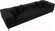 Миниатюра изображения товара Диван Лига Диванов Лига-021 / 119121 (велюр черный)