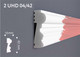Миниатюра изображения товара Молдинг SOLID 2UHD 04/42-СВ из экструдированного пенополистирола (2м/68x68мм, белый)