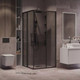 Миниатюра изображения товара Душевой уголок Grossman Cosmo 100x100x195 / 300.K33.02.1010.21.10 (черный матовый/тонированное стекло)