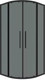 Миниатюра изображения товара Душевой уголок Grossman Cosmo 100x100x195 / 301.K33.02.1010.21.10 (черный матовый/тонированное стекло)