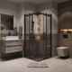 Миниатюра изображения товара Душевой уголок Grossman Classic 80x80x195 / 300.K33.04.8080.21.00 (черный матовый/прозрачное стекло)