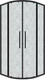 Миниатюра изображения товара Душевой уголок Grossman Cosmo 100x100x195 / 301.K33.02.1010.21.02 (черный матовый/шиншилла стекло)