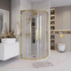 Миниатюра изображения товара Душевой уголок Grossman Cosmo 100x100x195 / 301.K33.02.1010.32.00 (золото сатин/прозрачное стекло)