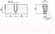 Миниатюра изображения товара Цилиндровый механизм замка Palladium ZN 80 (35х45) C ET SN (матовый никель)