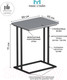 Миниатюра изображения товара Приставной столик Макс Стайл СтПр-590-450-U732ST9 (BySpan дымчатый алмаз 813РО)