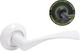 Миниатюра изображения товара Ручка дверная Аллюр Арт Оскар с накладкой W 13110 (матовый белый)