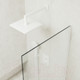 Миниатюра изображения товара Стеклянная шторка для ванны MaybahGlass MGV-253-1у (сатин стекло/белый матовый)