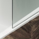 Миниатюра изображения товара Стеклянная шторка для ванны MaybahGlass MGV-92-5ш (сатин стекло/хром матовый)