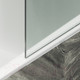 Миниатюра изображения товара Стеклянная шторка для ванны MaybahGlass MGV-91-1ш (сатин стекло/белый матовый)