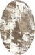 Миниатюра изображения товара Ковер Radjab Carpet Астра Овал 1647A / 11263RK (1x2, Brown/Beige)