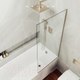 Миниатюра изображения товара Стеклянная шторка для ванны MaybahGlass MGV-61-2у (прозрачное стекло/бронзовый)