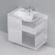 Миниатюра изображения товара Тумба под умывальник AM.PM Func M8FFUX0802WM (белый матовый)