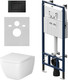 Миниатюра изображения товара Унитаз подвесной с инсталляцией AM.PM Gem FlashClean IS100238.901701 (с сиденьем)