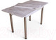 Миниатюра изображения товара Обеденный стол СВД Юнио 110-140х70 / 055.П16.Х (бетон/хром)