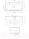 Миниатюра изображения товара Ванна акриловая Cezares Metauro INT Wall-180-80-60-W-MATT