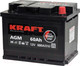 Миниатюра изображения товара Автомобильный аккумулятор KrafT AGM 60 R / AGM-L2 (60 А/ч)