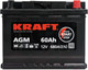 Миниатюра изображения товара Автомобильный аккумулятор KrafT AGM 60 R / AGM-L2 (60 А/ч)