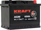 Миниатюра изображения товара Автомобильный аккумулятор KrafT AGM 60 R / AGM-L2 (60 А/ч)