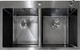 Миниатюра изображения товара Мойка кухонная STELLAR Decor S7850-2NB-D (нано черный)