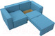 Миниатюра изображения товара Диван Лига Диванов Куба мини / 121892 (рогожка Амур голубой)
