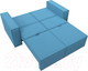 Миниатюра изображения товара Диван Лига Диванов Куба мини / 121892 (рогожка Амур голубой)